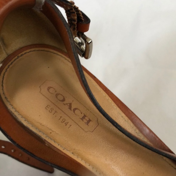 Coach Tan Leather Espadrilles - Picture 3 of 8